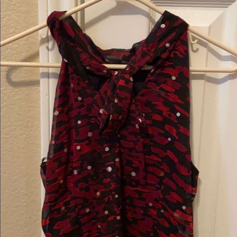 Red/Black Ruffled Blouse - Picture 3 of 3